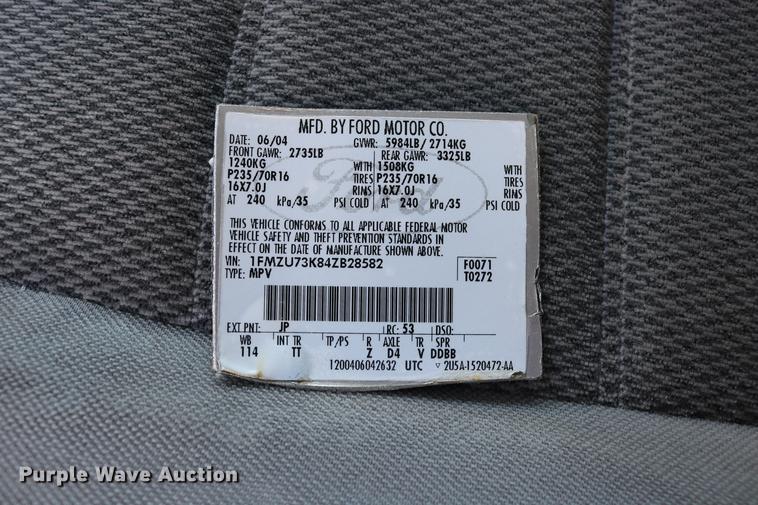 image for item DD0065 2004 Ford Explorer SUV