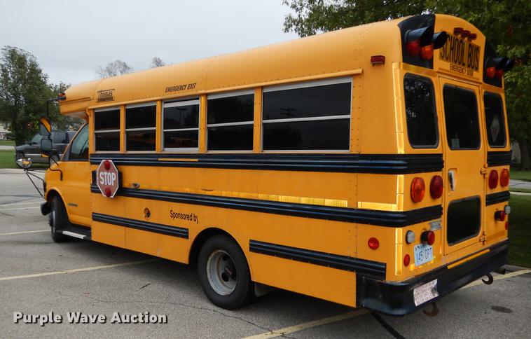 image for item DD0751 2002 GMC Savana G3500 Cargo Thomas school bus
