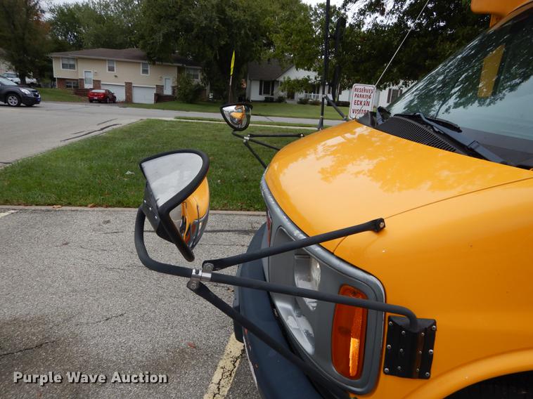 image for item DD0751 2002 GMC Savana G3500 Cargo Thomas school bus