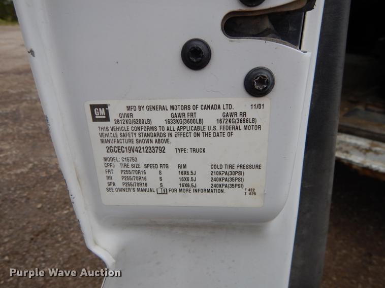 image for item DD0760 2002 Chevrolet Silverado 1500 Ext. Cab pickup truck