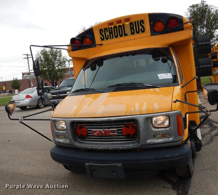 image for item DD0829 2002 GMC Savana G3500 Cargo Thomas school bus