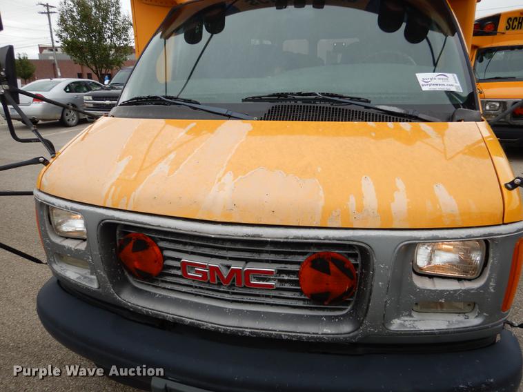 image for item DD0829 2002 GMC Savana G3500 Cargo Thomas school bus