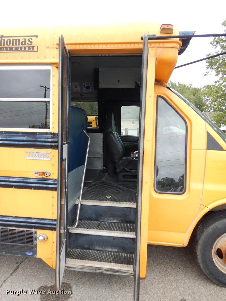 image for item DD0829 2002 GMC Savana G3500 Cargo Thomas school bus