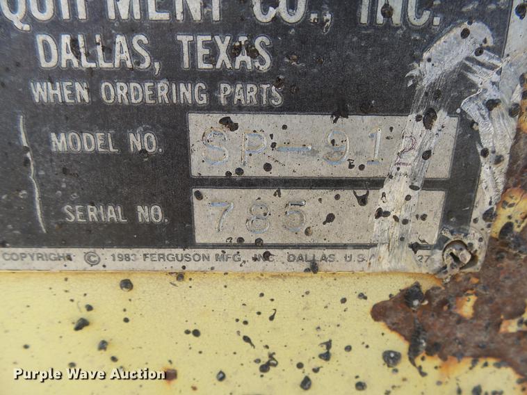 image for item DH9741 Ferguson SP912 pneumatic roller