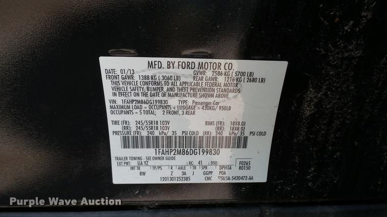 image for item DP9970 2013 Ford Taurus Police Interceptor