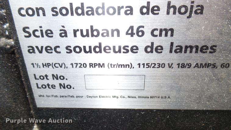 image for item DW9240 Dayton 4TK02A bandsaw