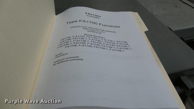 image for item DW9244 Barnstead International FA1730 muffle furnace