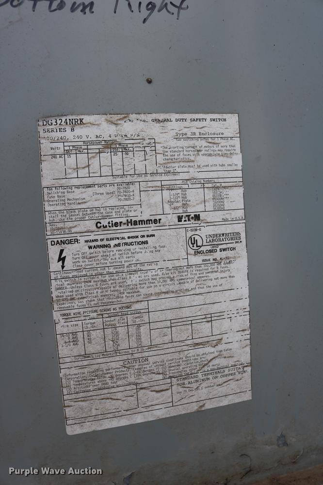 image for item DW9794 (8) Cutler-Hammer disconnect boxes