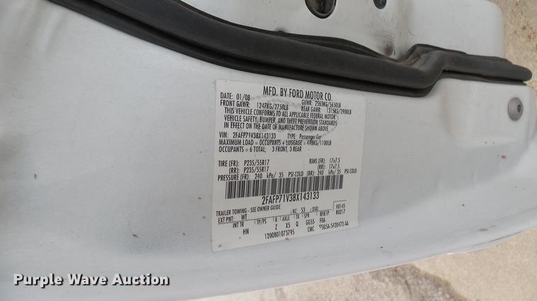 image for item EB9436 2008 Ford Crown Victoria Police Interceptor