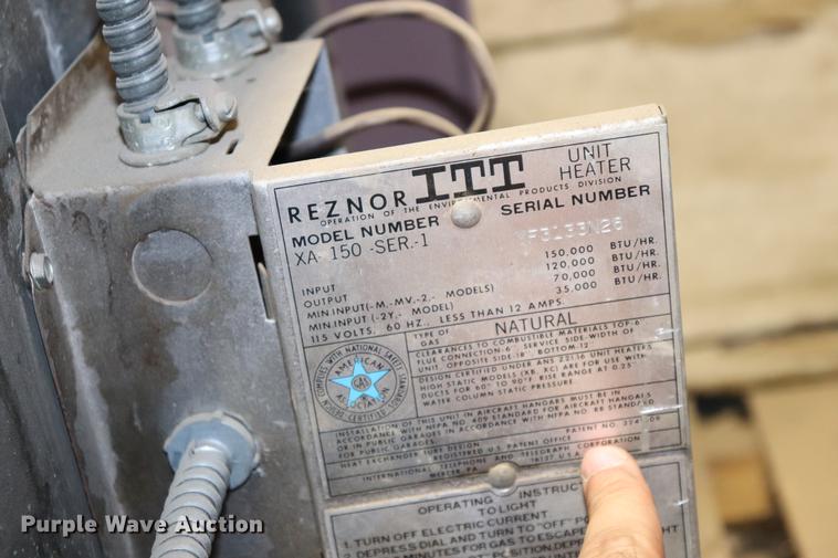 image for item ED9554 (4) Reznor XA-150 heaters