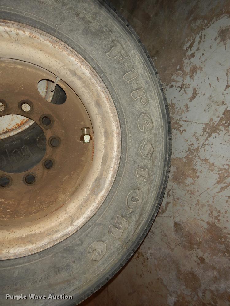 image for item EE9083 (2) Firestone 11R22.5 tires and wheels