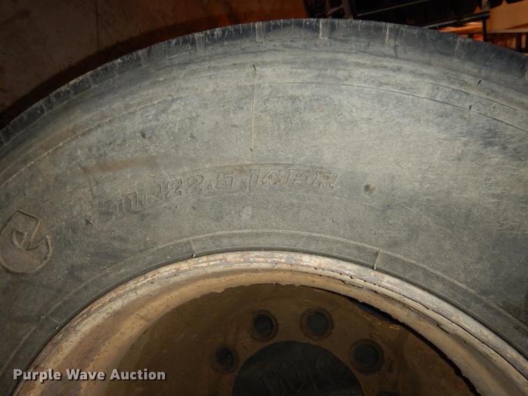 image for item EE9083 (2) Firestone 11R22.5 tires and wheels