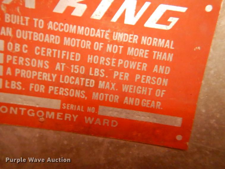 image for item EE9161 2010 Sea King aluminum boat