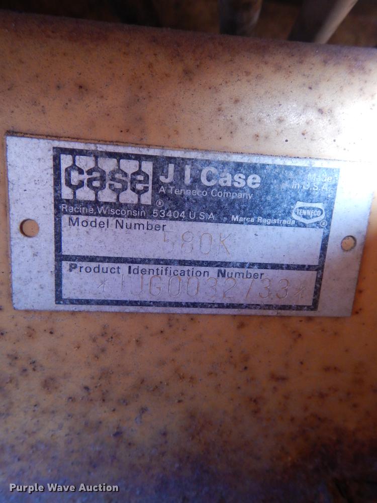 image for item J5658 1991 Case 580K Construction King backhoe