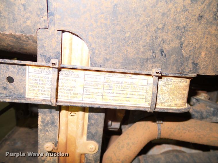 image for item AZ9401 2012 Arctic Cat 450 ATV