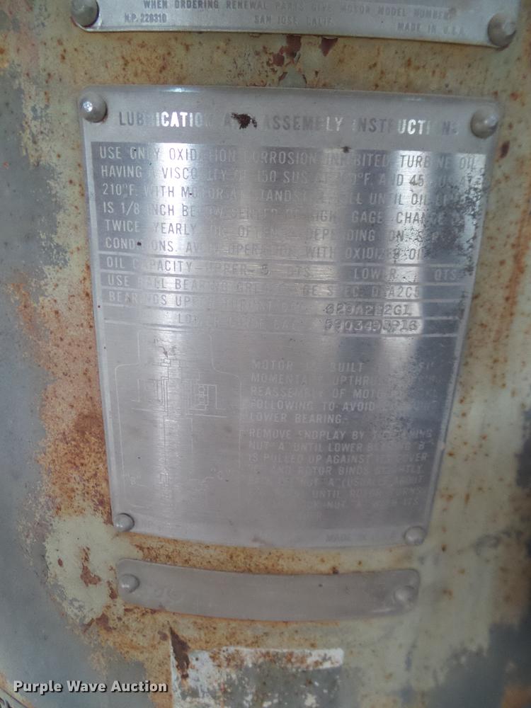 image for item AZ9412 GE vertical shaft turbine pump