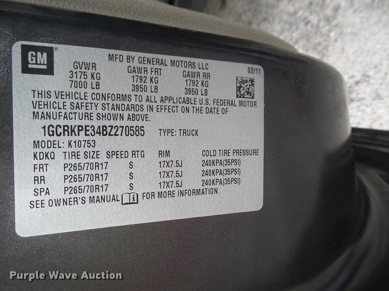 image for item DA6911 2011 Chevrolet Silverado 1500 Ext. Cab pickup truck