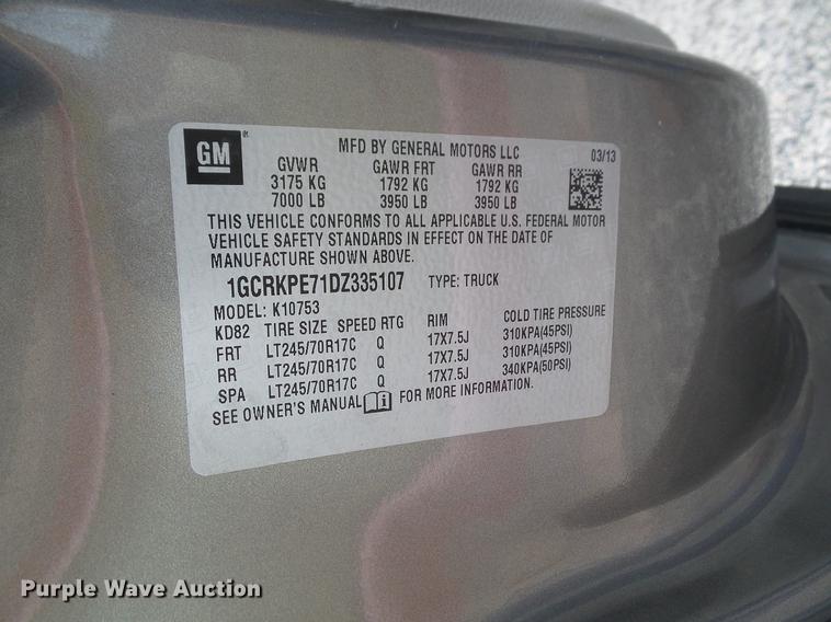 image for item DA6925 2013 Chevrolet Silverado 1500 Ext. Cab pickup truck