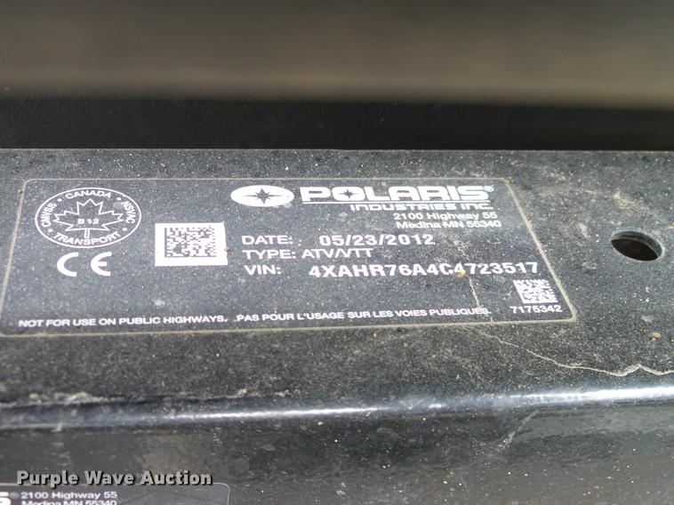 image for item DG9993 2012 Polaris Ranger 800 utility vehicle