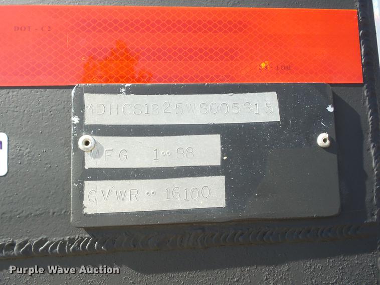 image for item AY9663 1998 Buck Dandy equipment trailer