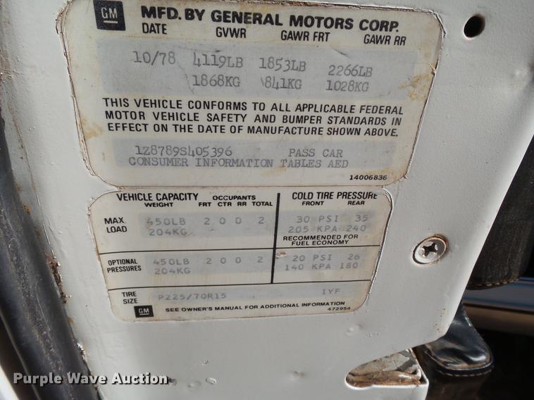 image for item BJ9953 1979 Chevrolet Corvette