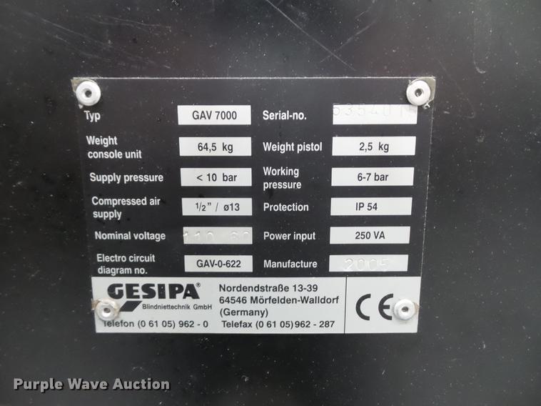 image for item DA0811 Gesipa 7000 automatic rivet machine