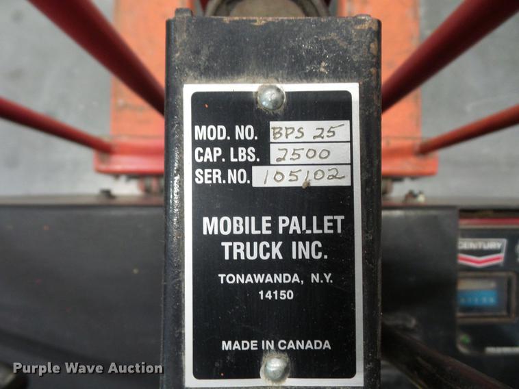 image for item DA0815 Mobile Pallet Truck BPS25 pallet jack