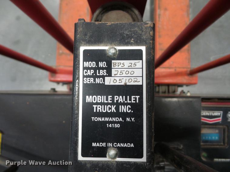 image for item DA0815 Mobile Pallet Truck BPS25 pallet jack