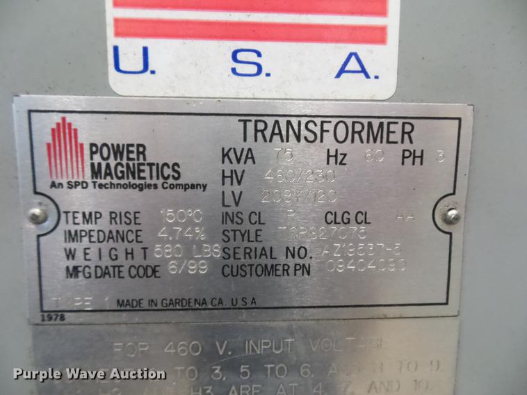 image for item DA0823 Step down transformer
