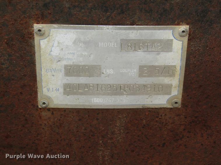 image for item DA3213 1996 Pace American L816TA2 enclosed cargo trailer