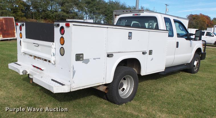 image for item DB7375 2013 Ford F350 Super Duty SuperCab utility bed pickup truck