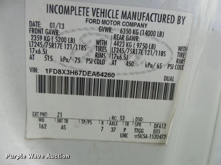 image for item DB7375 2013 Ford F350 Super Duty SuperCab utility bed pickup truck