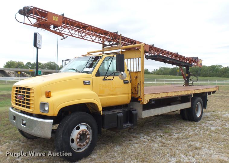 image for item DC1797 1997 GMC C7500 flat dump bed truck