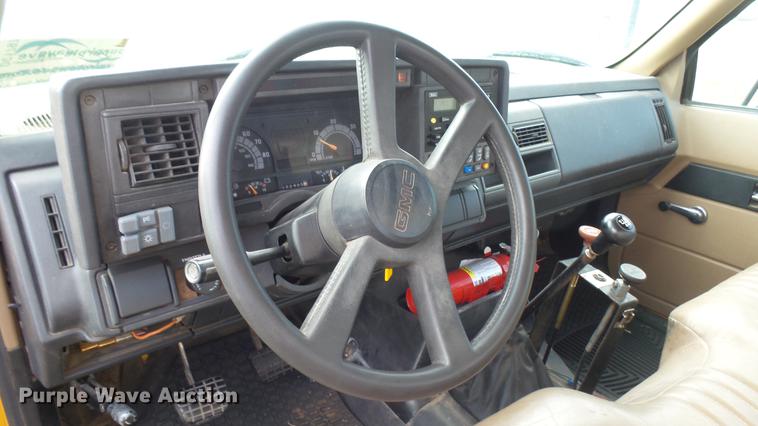 image for item DC1797 1997 GMC C7500 flat dump bed truck