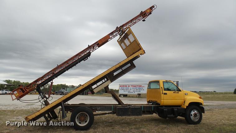 image for item DC1797 1997 GMC C7500 flat dump bed truck