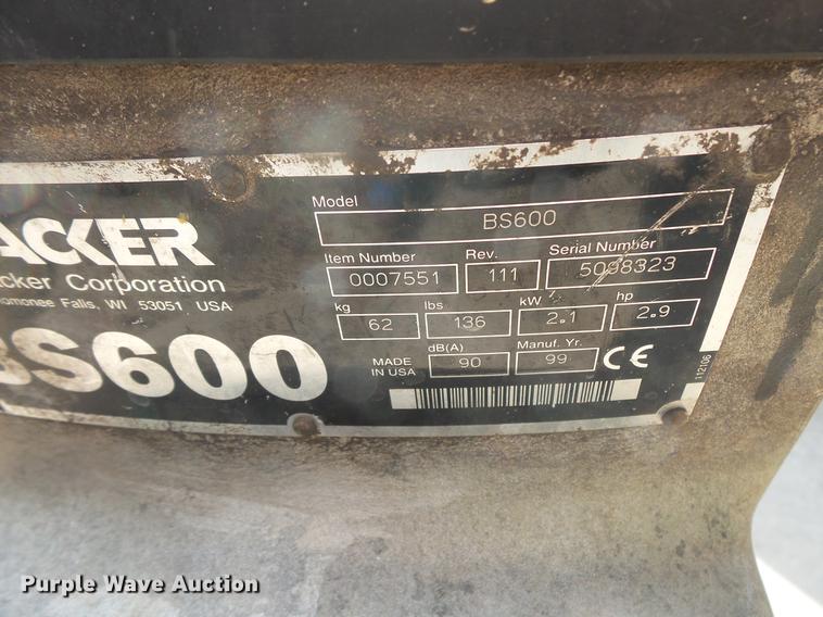 image for item DE9429 (2) Wacker plate compactors