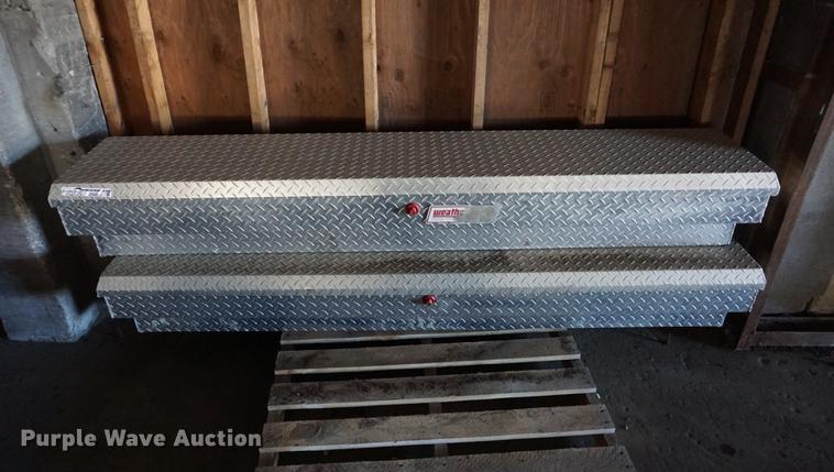 image for item DS9361 (2) aluminum tread plate bed rail toolboxes