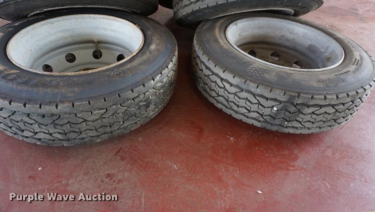 image for item DS9398 (6) 225/70R22.5 tires and wheels