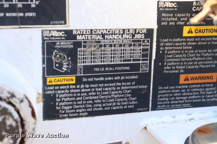 image for item ED9578 1996 International 4700 digger derrick truck