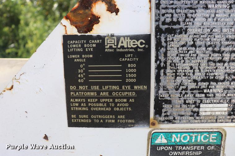 image for item ED9581 2000 International 4900 bucket truck