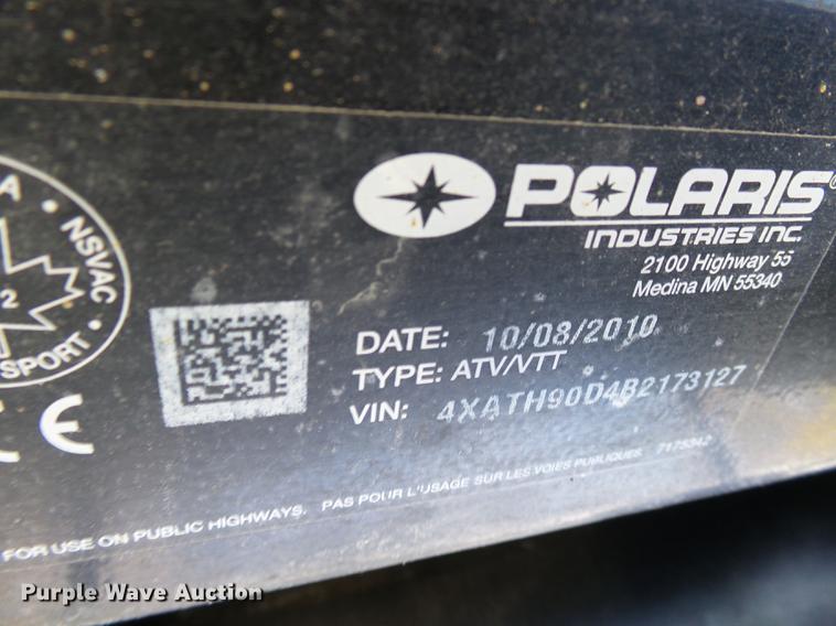 image for item K1761 2011 Polaris Ranger 900 utility vehicle