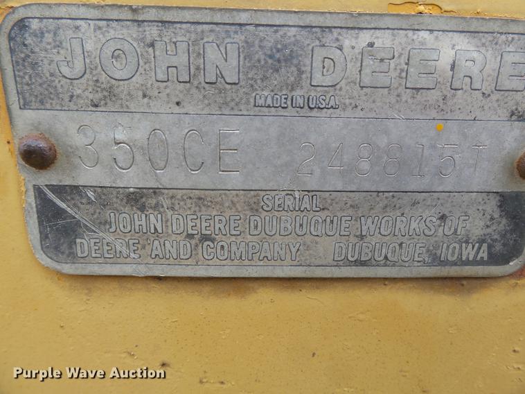image for item DA2419 1976 John Deere 350CE dozer