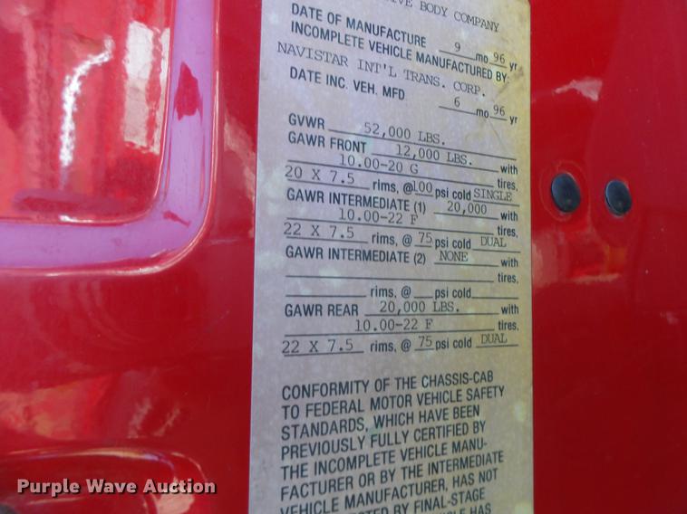 image for item DB1462 1997 International 4900 dump truck