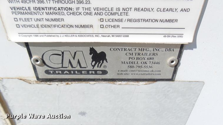 image for item DB3460 2001 CM enclosed cargo trailer