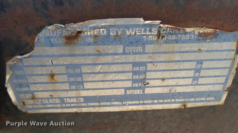 image for item DB3461 1994 Wells Cargo enclosed cargo trailer