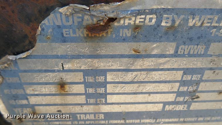 image for item DB3461 1994 Wells Cargo enclosed cargo trailer