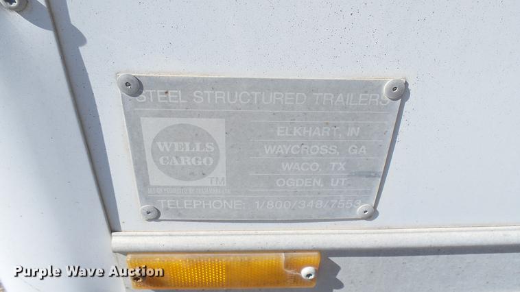 image for item DB3461 1994 Wells Cargo enclosed cargo trailer