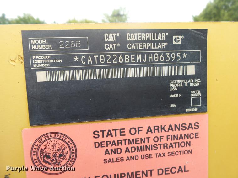 image for item DB7380 2006 Caterpillar 226B skid steer