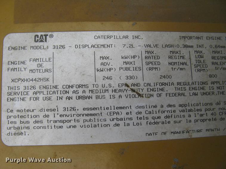 image for item DC2469 2000 GMC C7500 dump truck