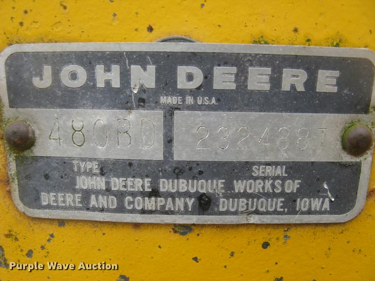 image for item DC2472 1975 John Deere 480B forklift